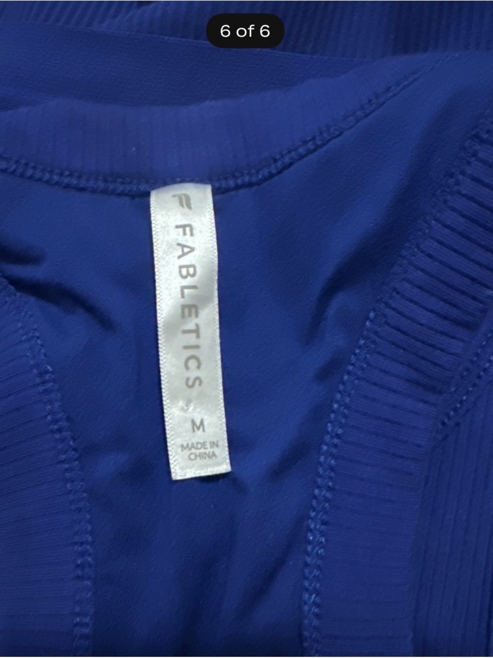 Fabletics Cobalt Ribbed Tank Top - Picture 6 of 6